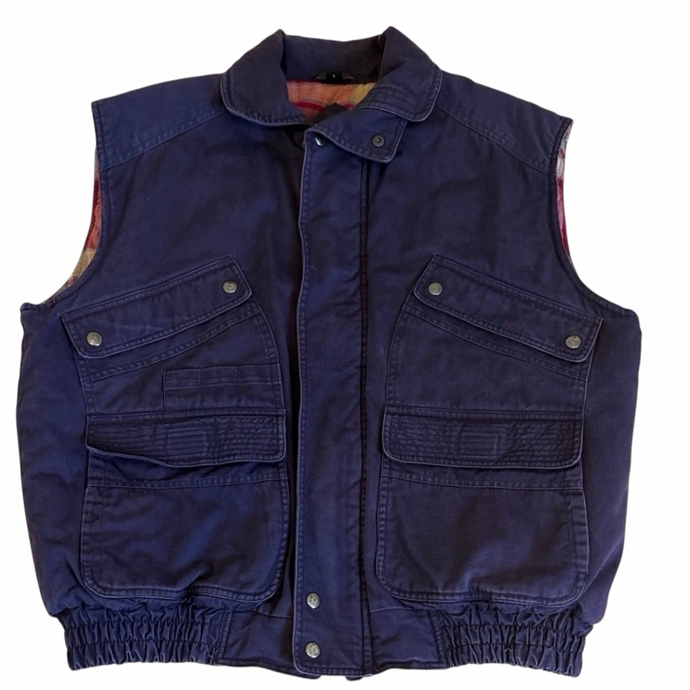 Vintage Expeditions Men's Purple Utility/Cargo Vest Size L